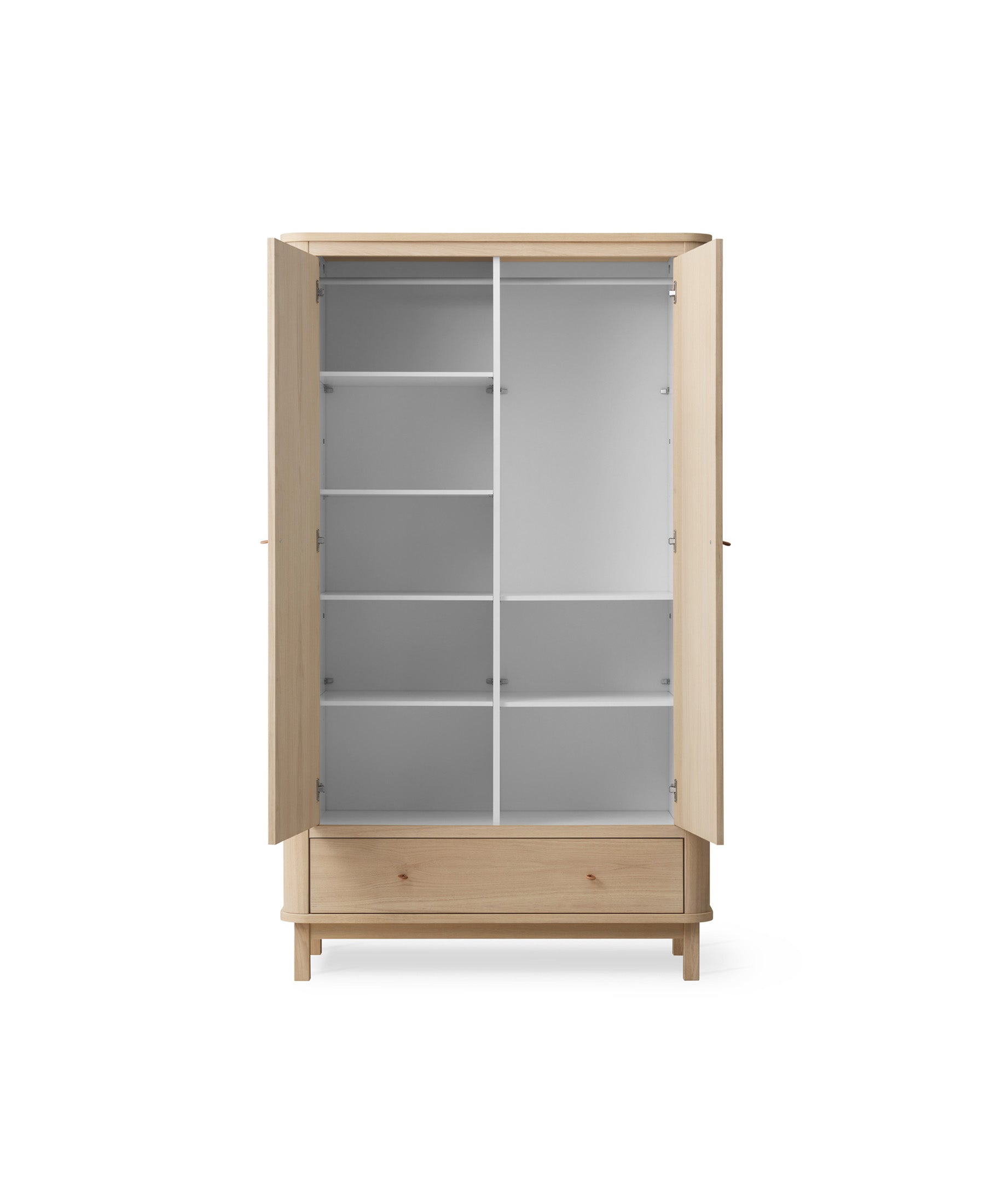 Wood Kleiderschrank 2-türig, Eiche