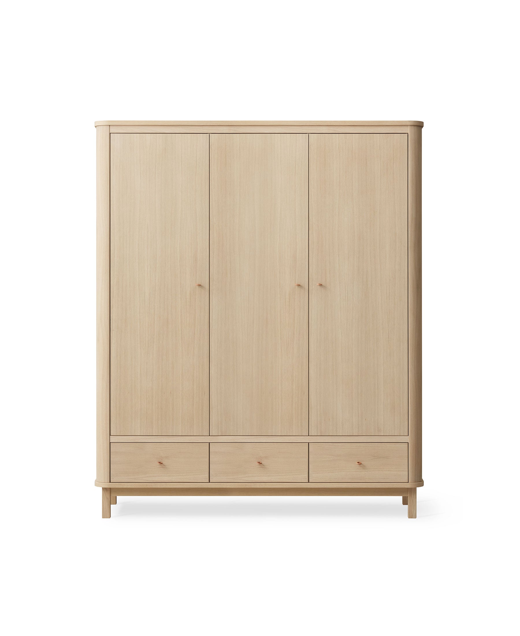 Wood Kleiderschrank 3-türig, Eiche