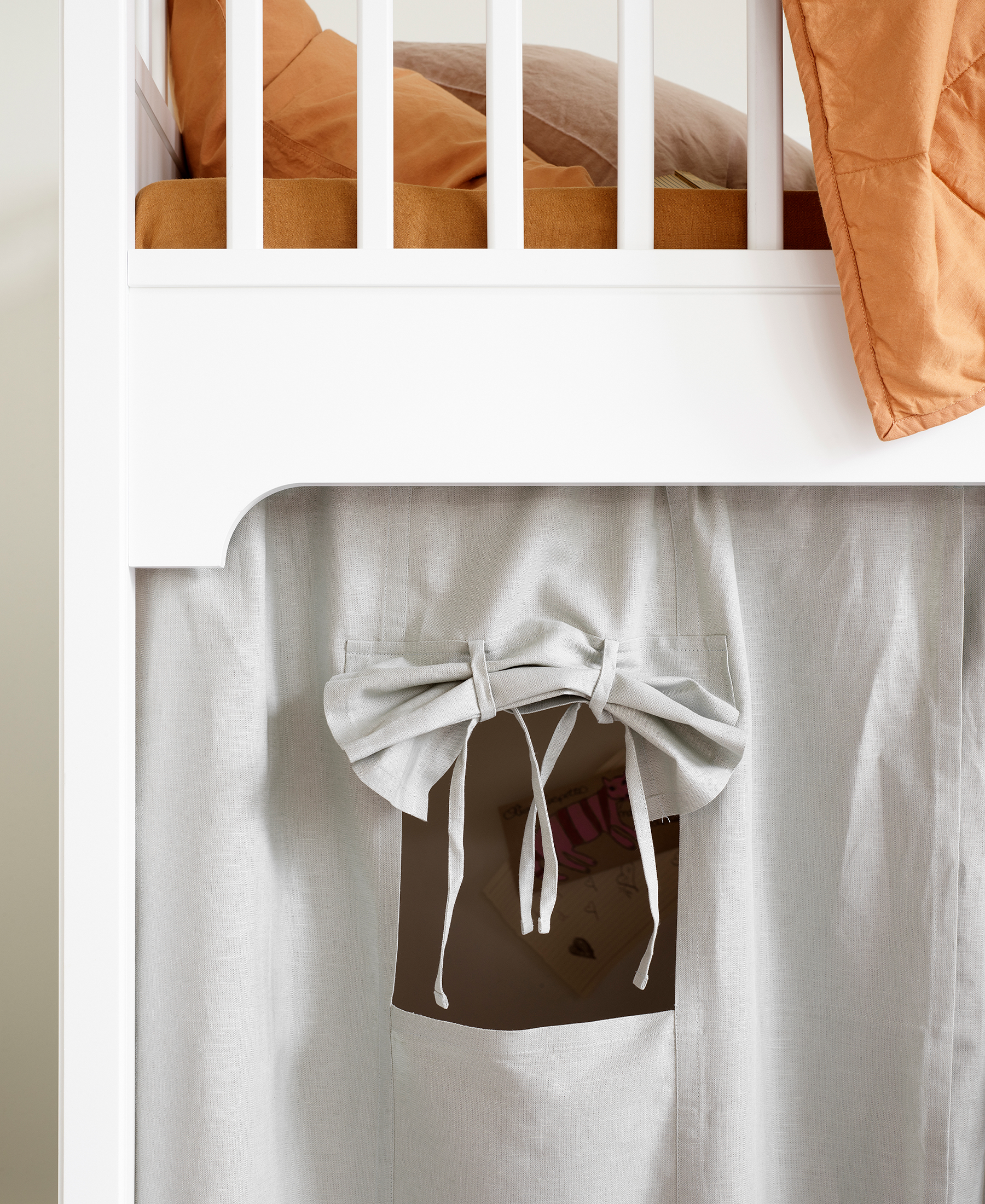 Vorhang für Seaside Classic halbhohes Hochbett, grau