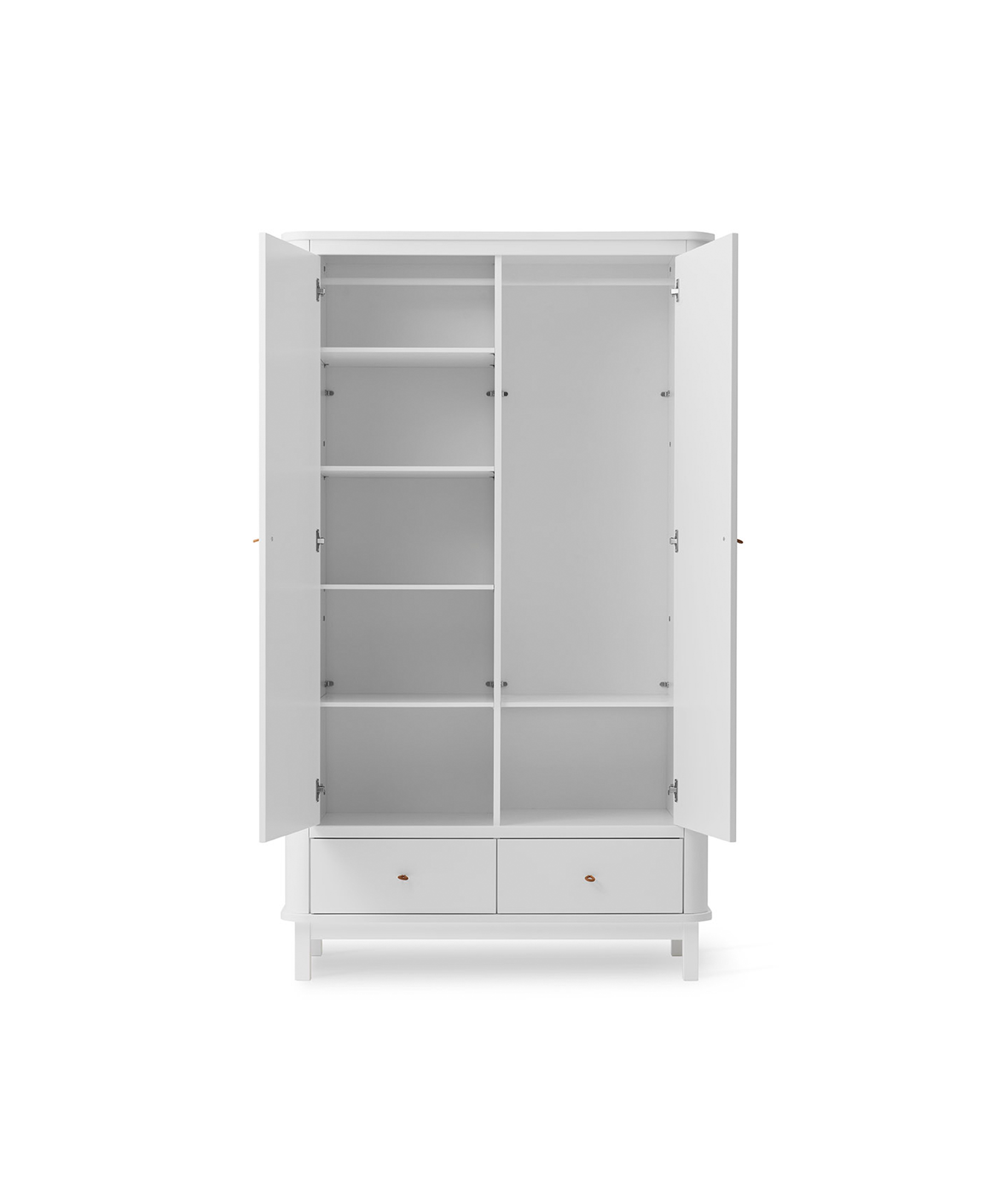 Wood Kleiderschrank 2-türig, weiss