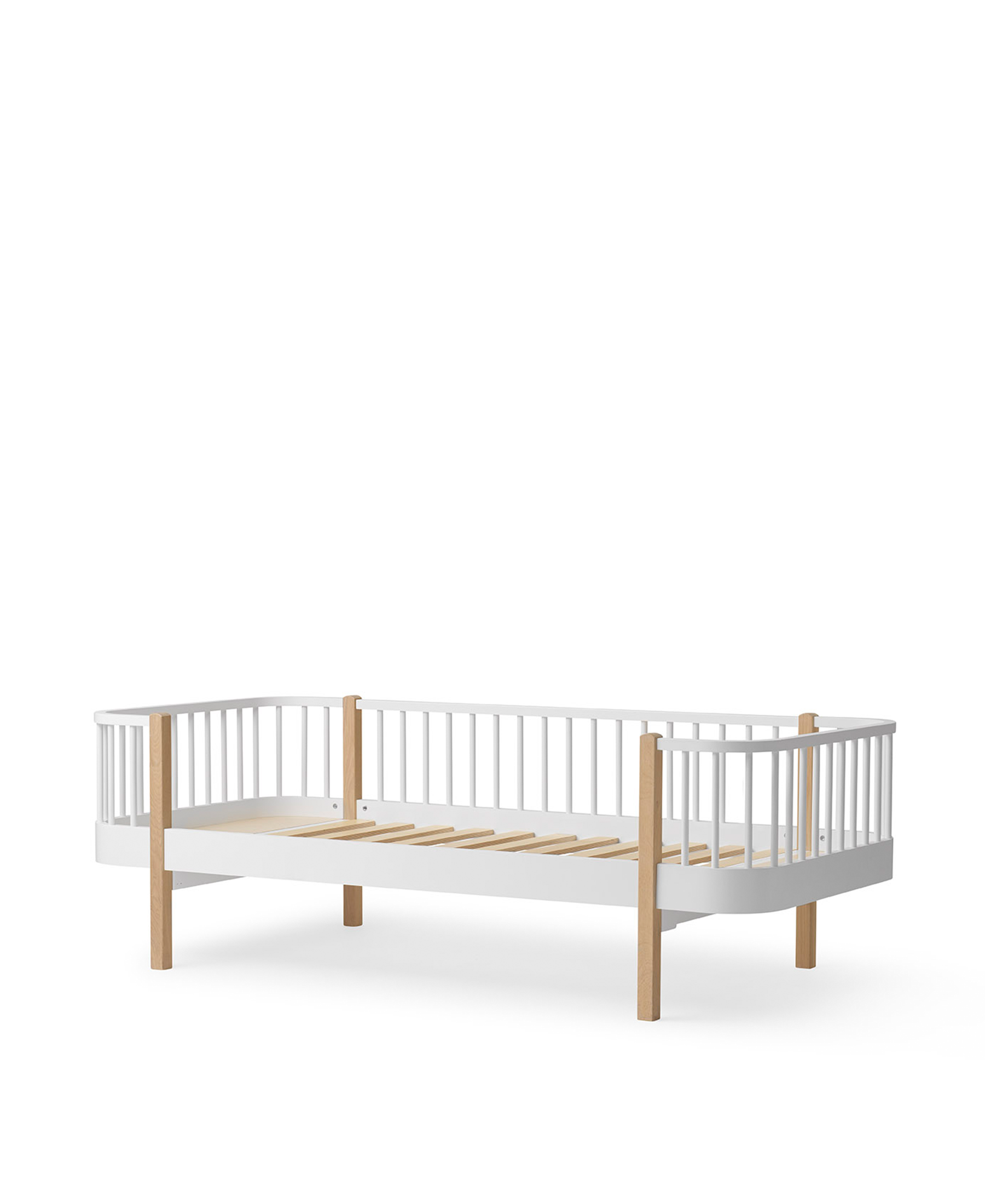 Wood Original Bettsofa, weiss/Eiche