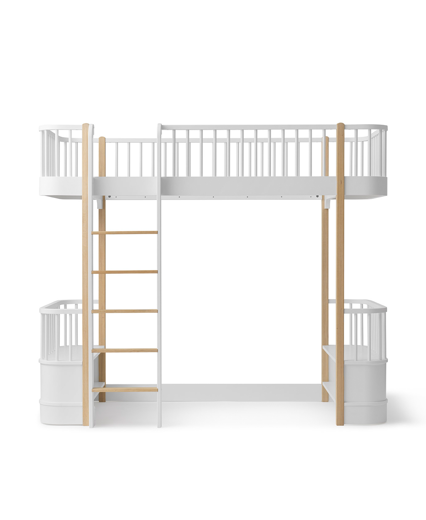 Wood Original Hochbett, weiss/Eiche