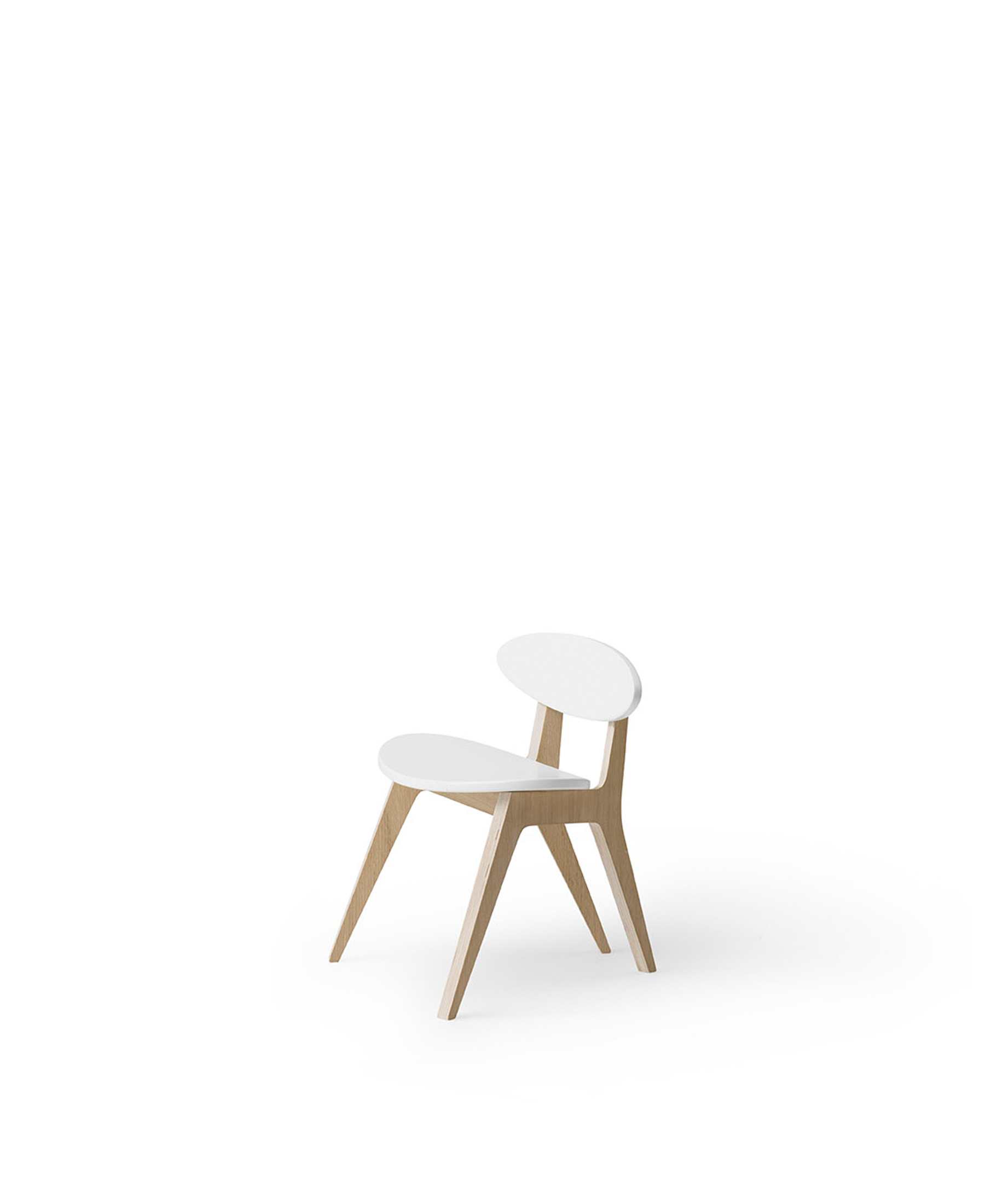 Wood Pingpong Stuhl weiss/Eiche