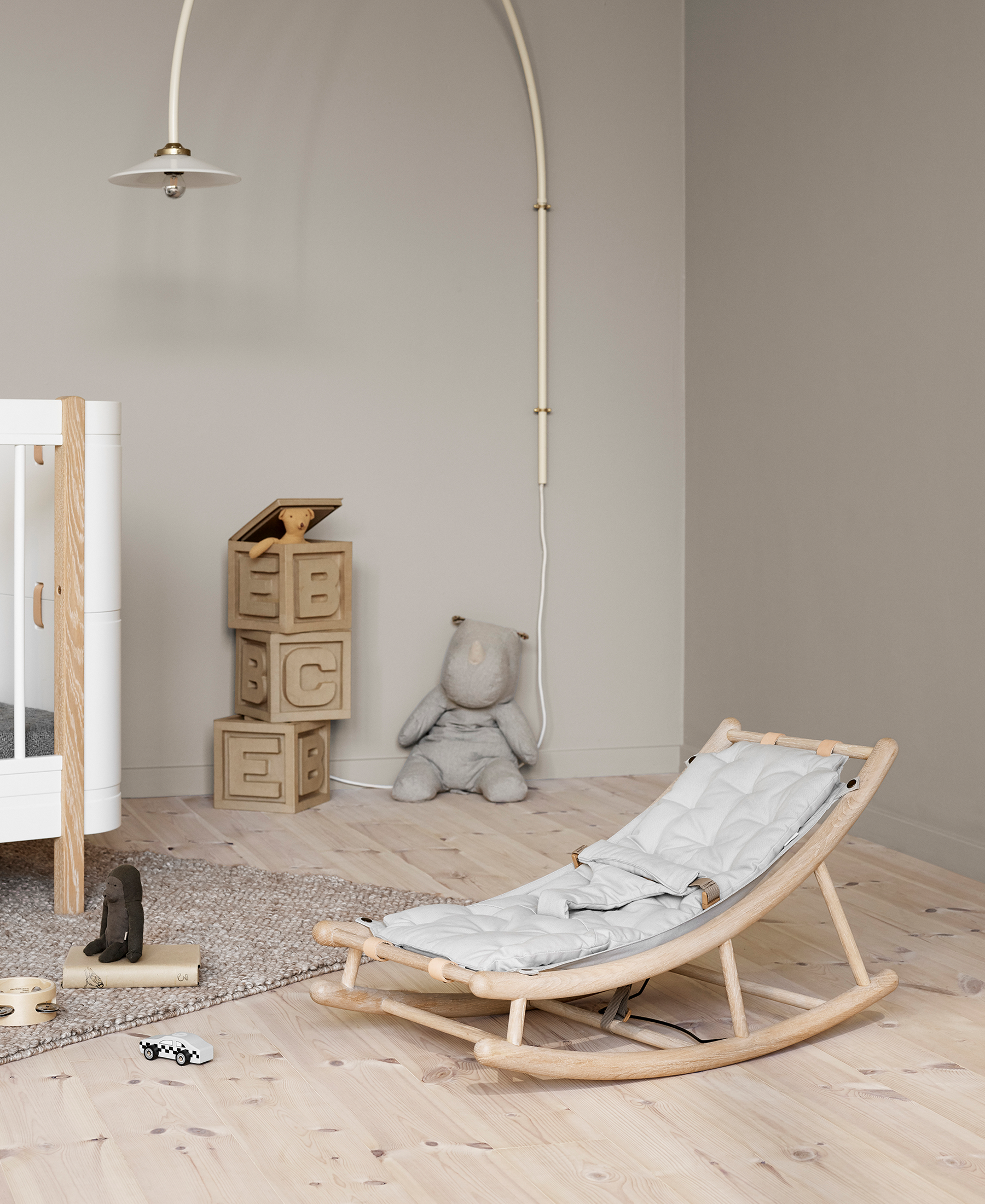 Extra Babykissen für Wood Baby- und Kleinkindwippe, grau