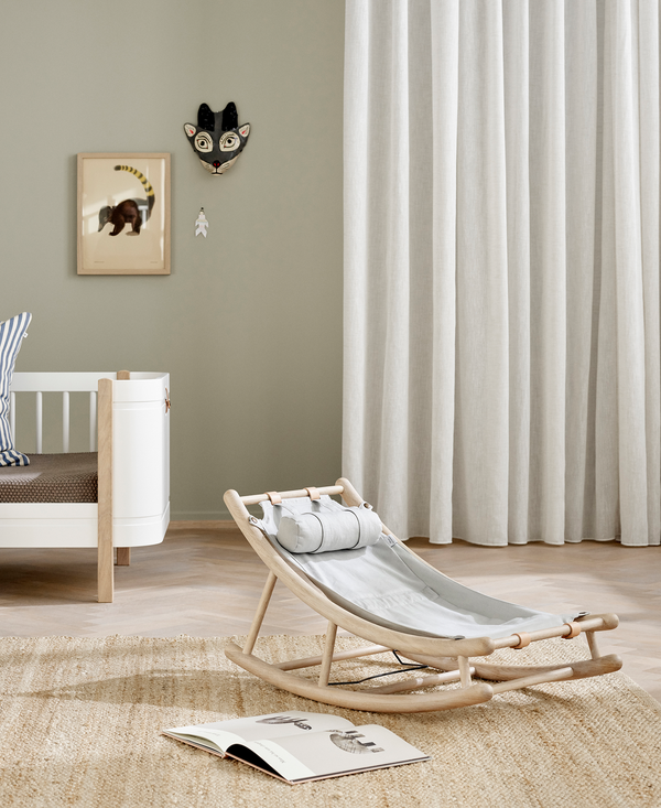 Extra Kleinkindsitz für Wood Baby- und Kleinkindwippe, grau