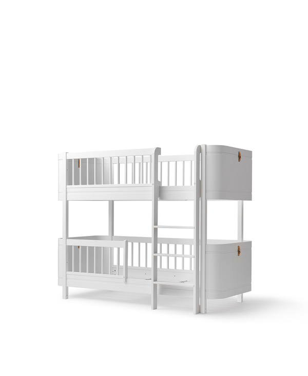 Mini+ Babybett & Mini+ Juniorbett zum Mini+ halbhohen Etagenbett, weiß