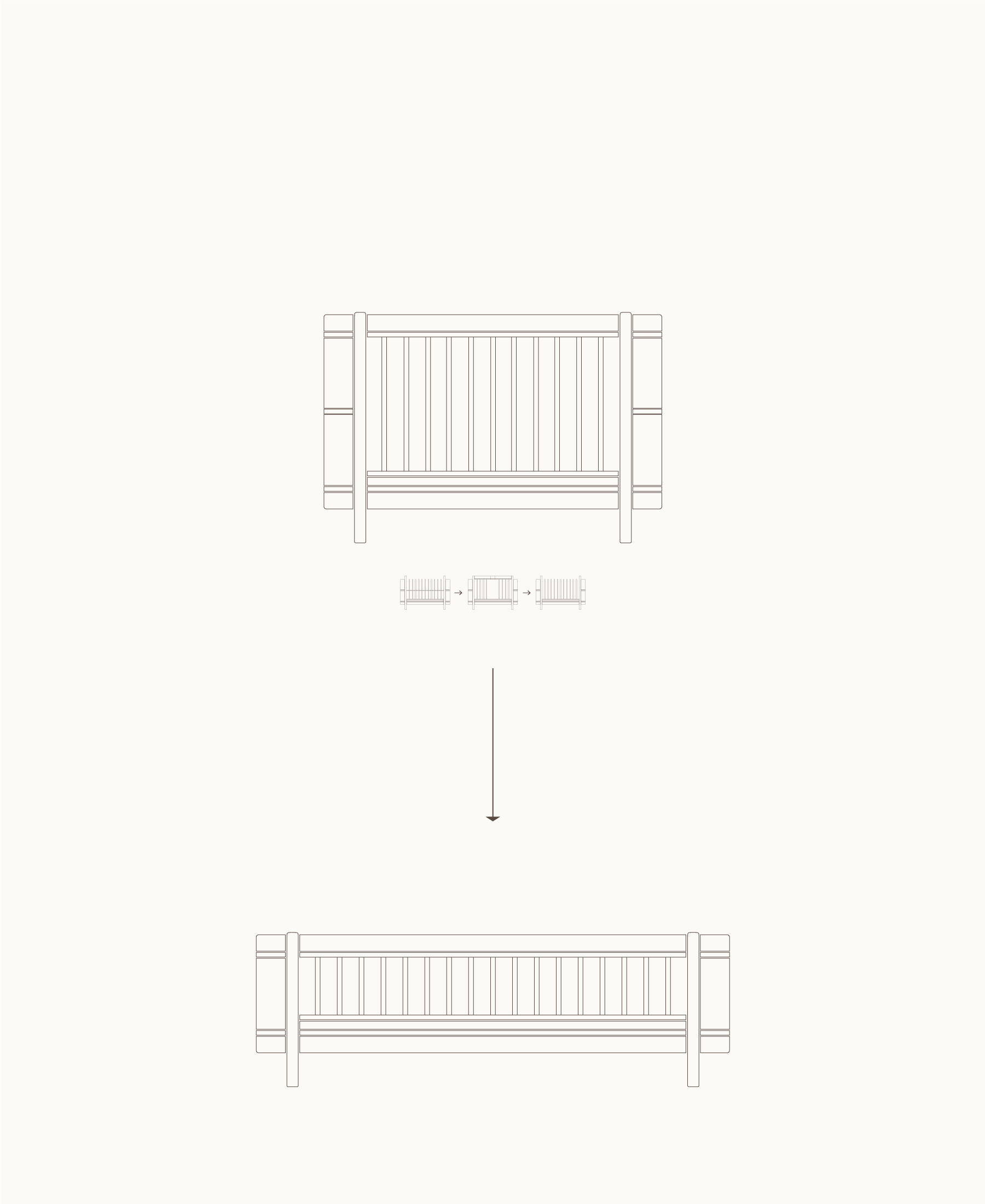 Mini+ Umbauset Juniorbett (Ergänzung f. Mini+ Babybett), weiß/Eiche