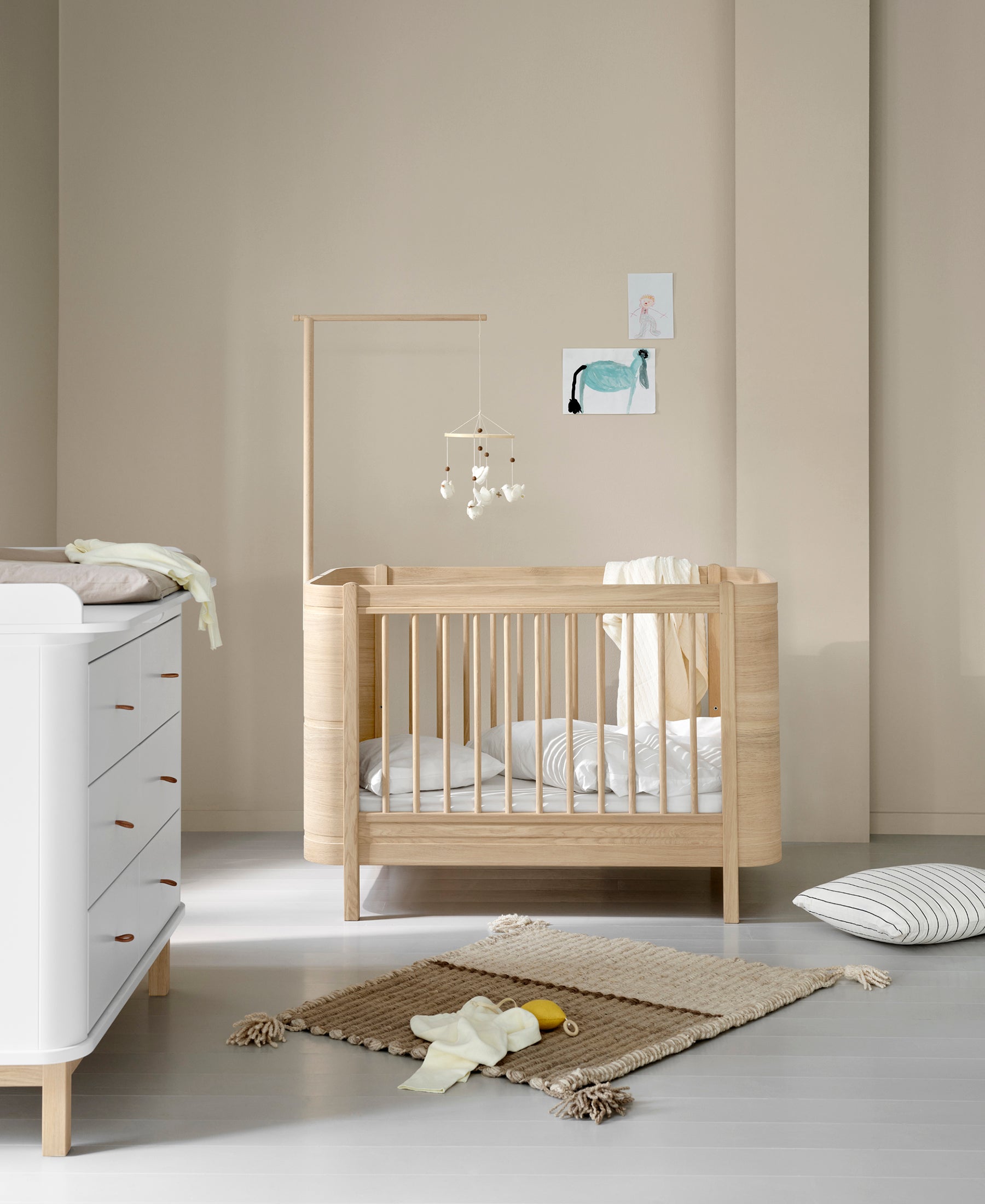 Wood Mini+ Babybett, Eiche