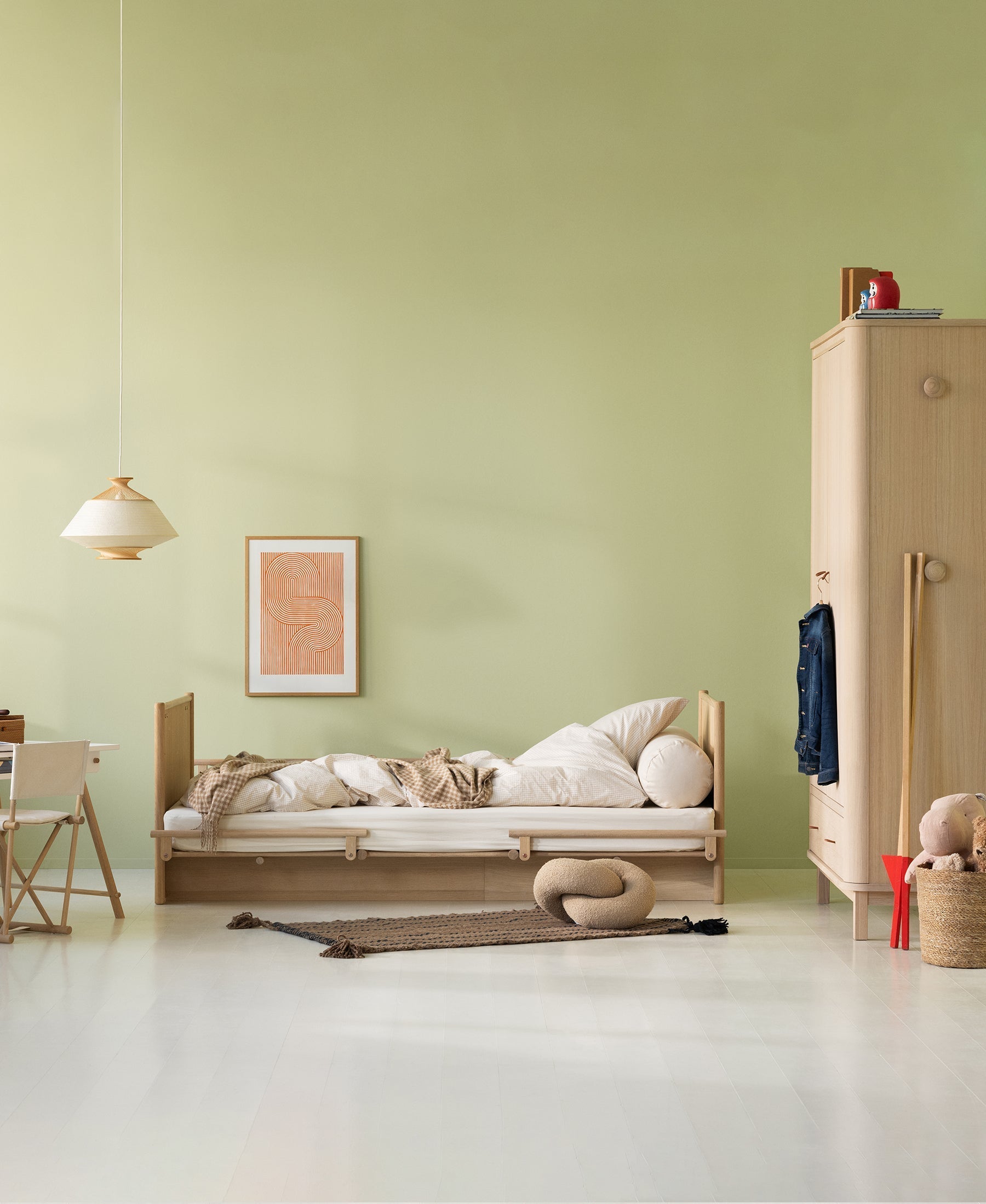 Camp Novel Babybett/Bett, 60x120/120x200 cm, Eiche