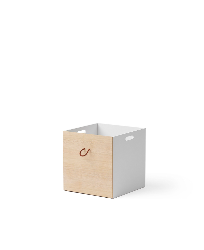 Kisten für Wood Regale, weiss /Eiche