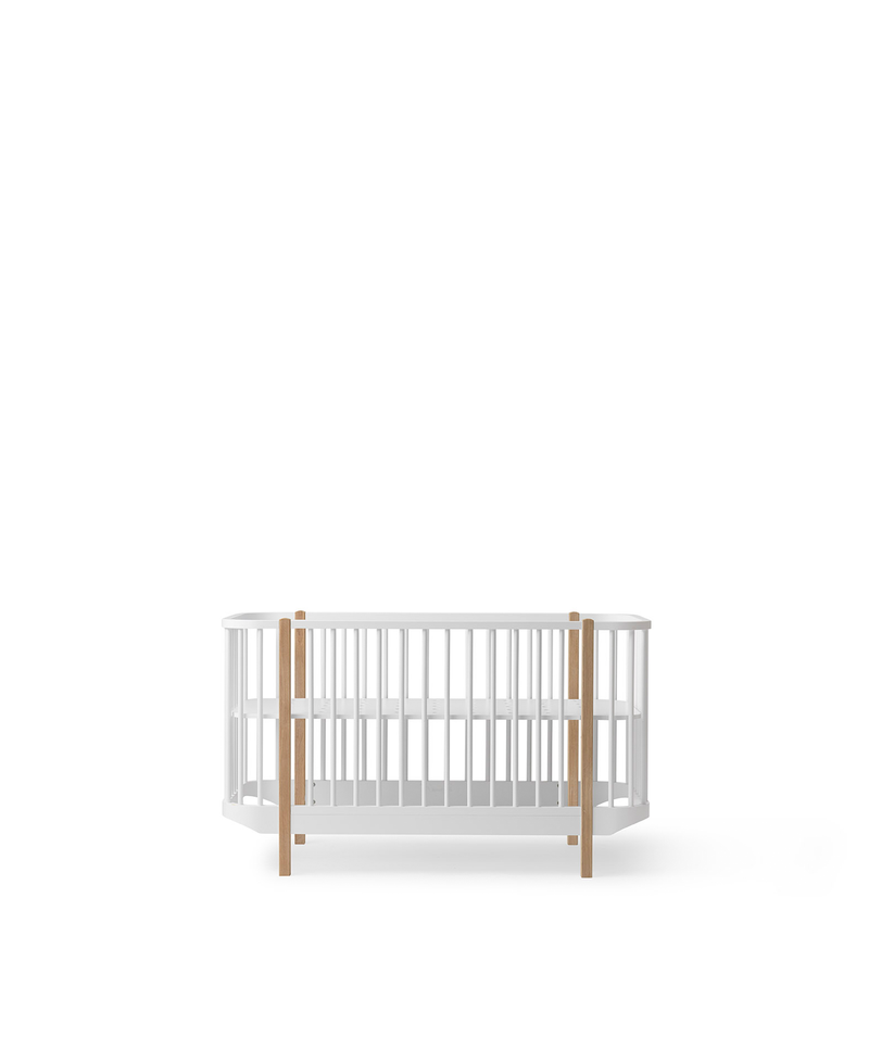 Wood Baby- und Kinderbett, weiss/Eiche