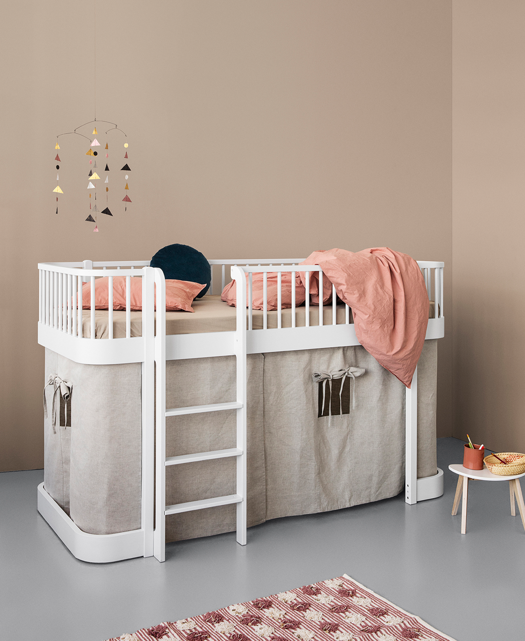 Wood Original halbhohes Hochbett, weiss