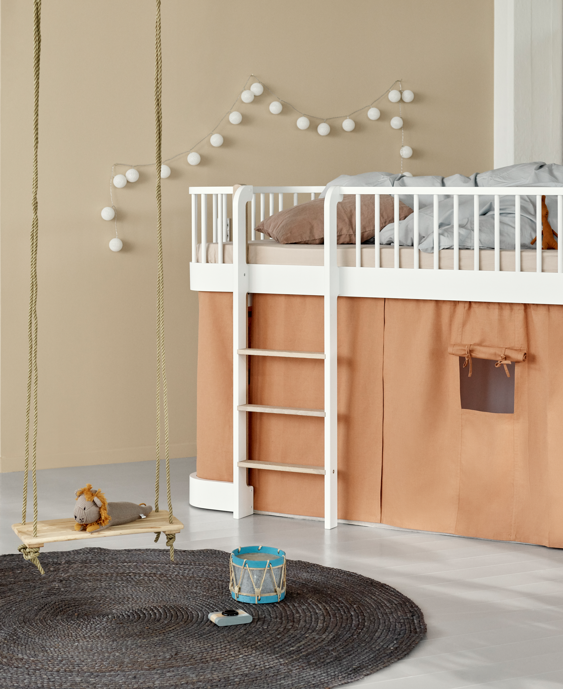 Vorhang für Wood Original halbhohes Hochbett (138 cm), karamell