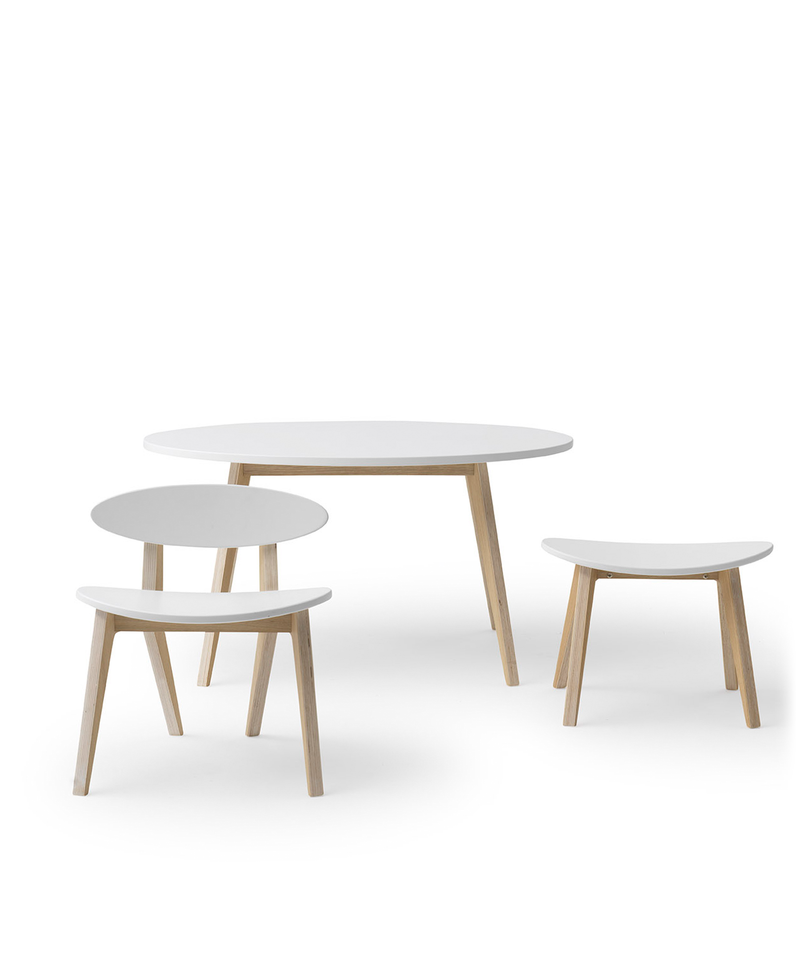 Wood Pingpong Tisch, weiss/Eiche
