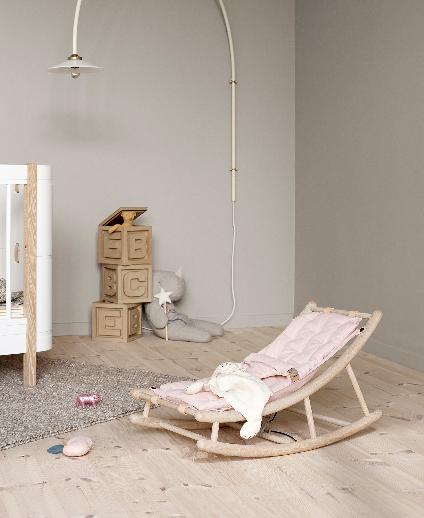 Extra Babykissen für Wood Baby- und Kleinkindwippe, rosa