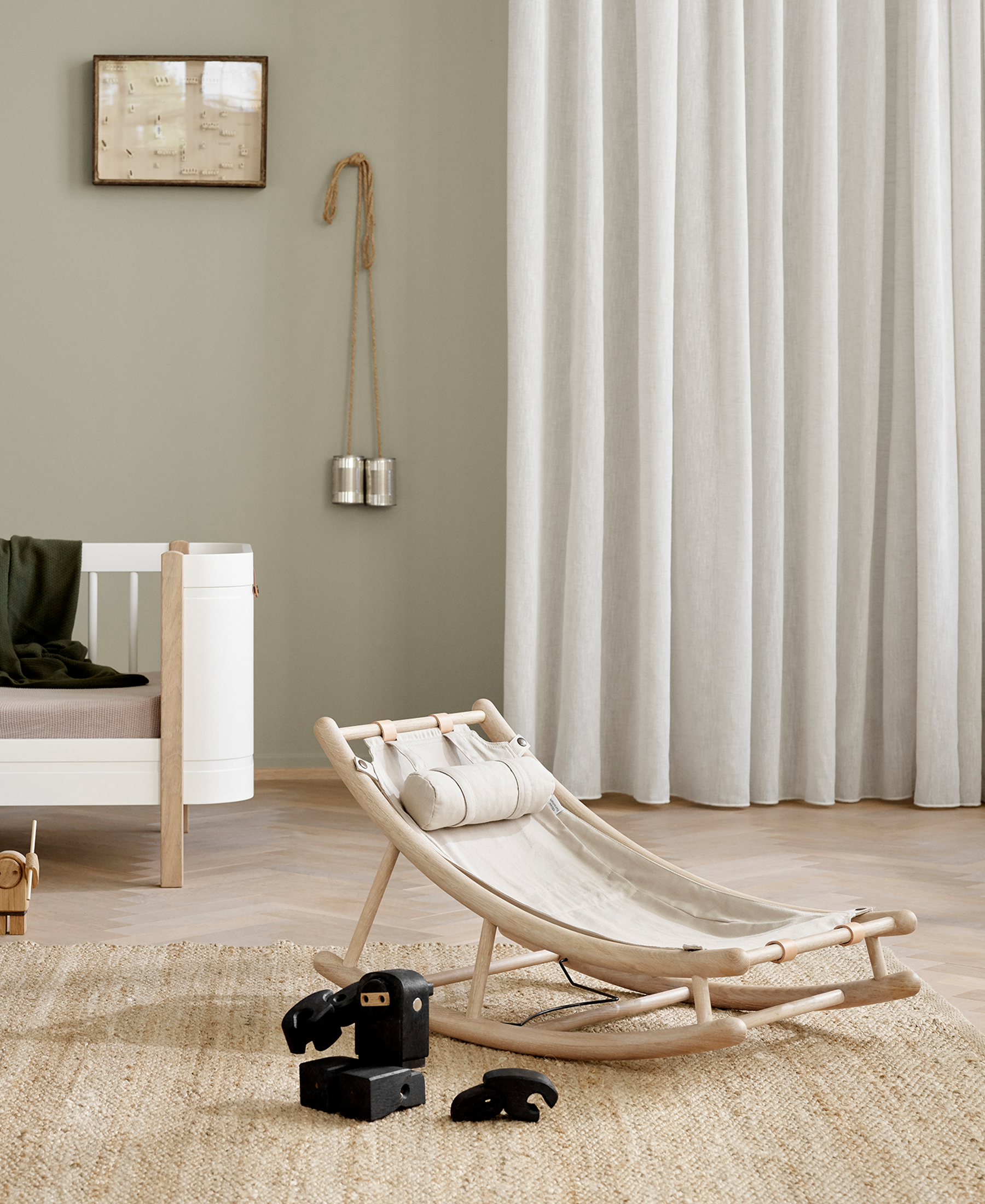 Extra Kleinkindsitz für Wood Baby- und Kleinkindwippe, natur