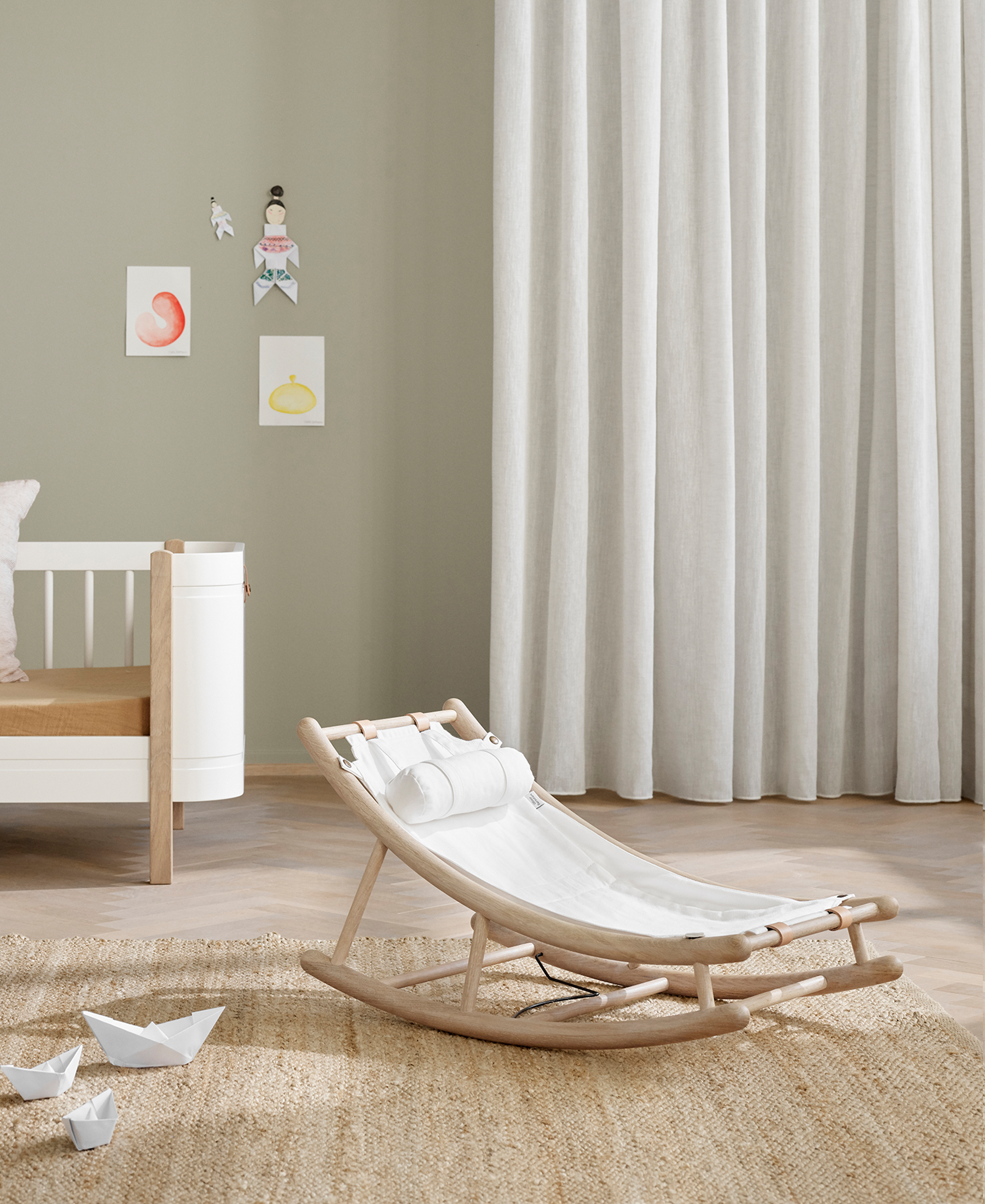 Extra Kleinkindsitz für Wood Baby- und Kleinkindwippe, weiss